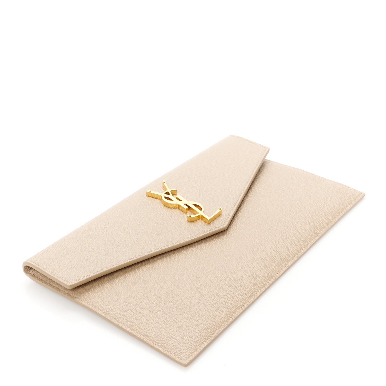 Saint Laurent Grain De Poudre Uptown Pouch Dark Beige 4 of 8
