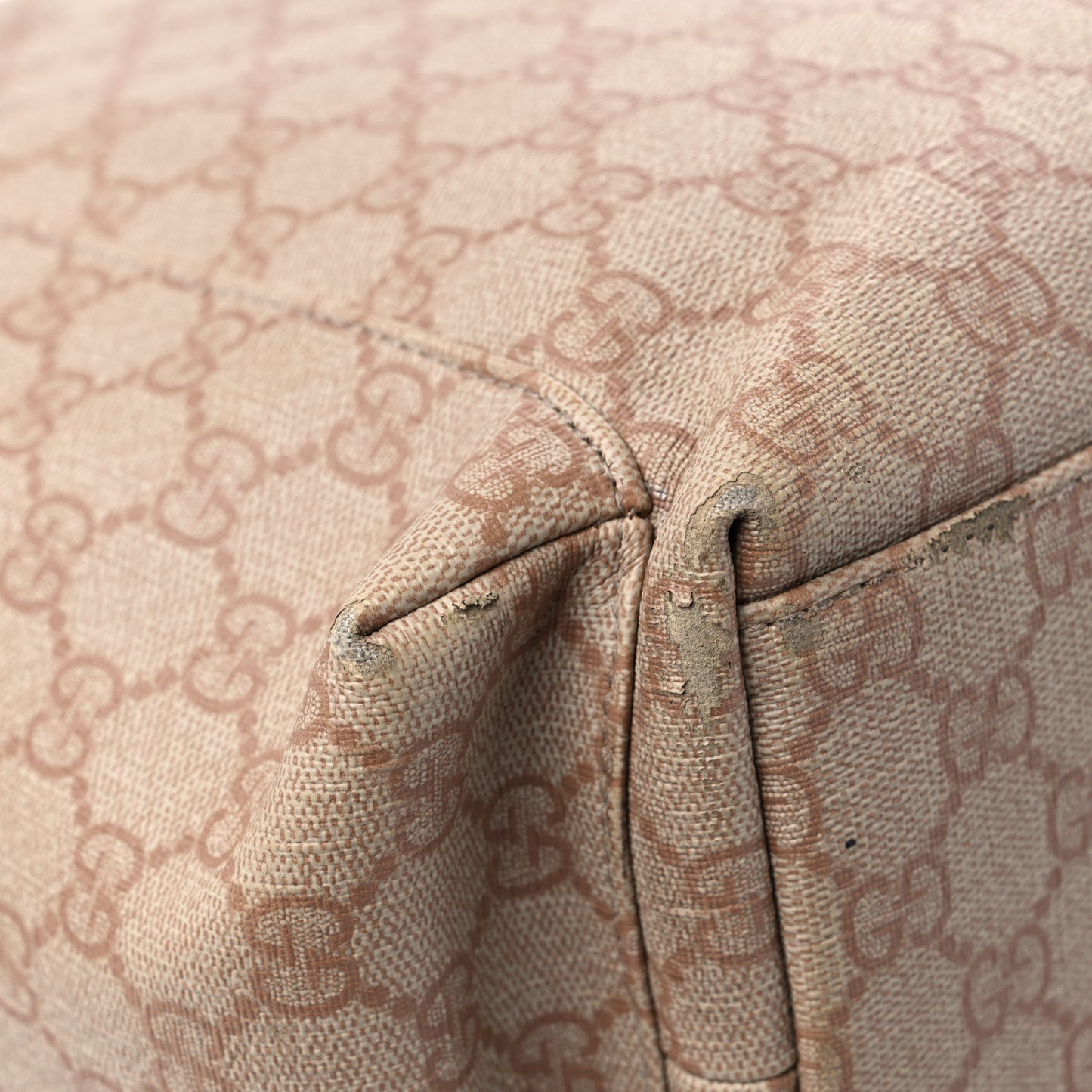 GG Supreme Monogram Messenger Diaper Bag Beige