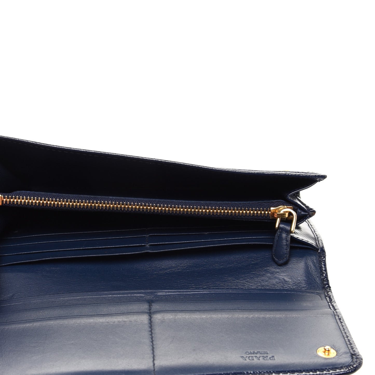 Saffiano Vernice Bow Continental Wallet Baltico