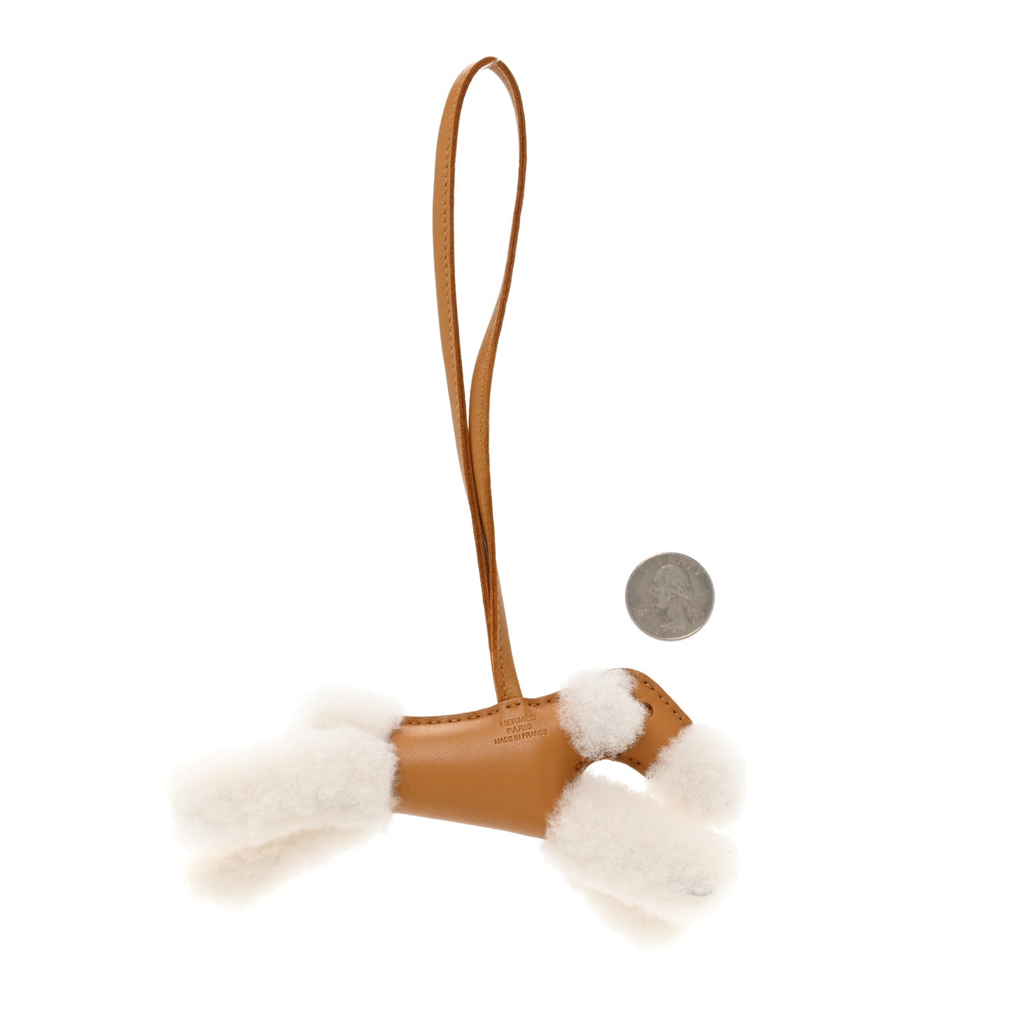Milo Lambskin Shearling Budy Charm Biscuit