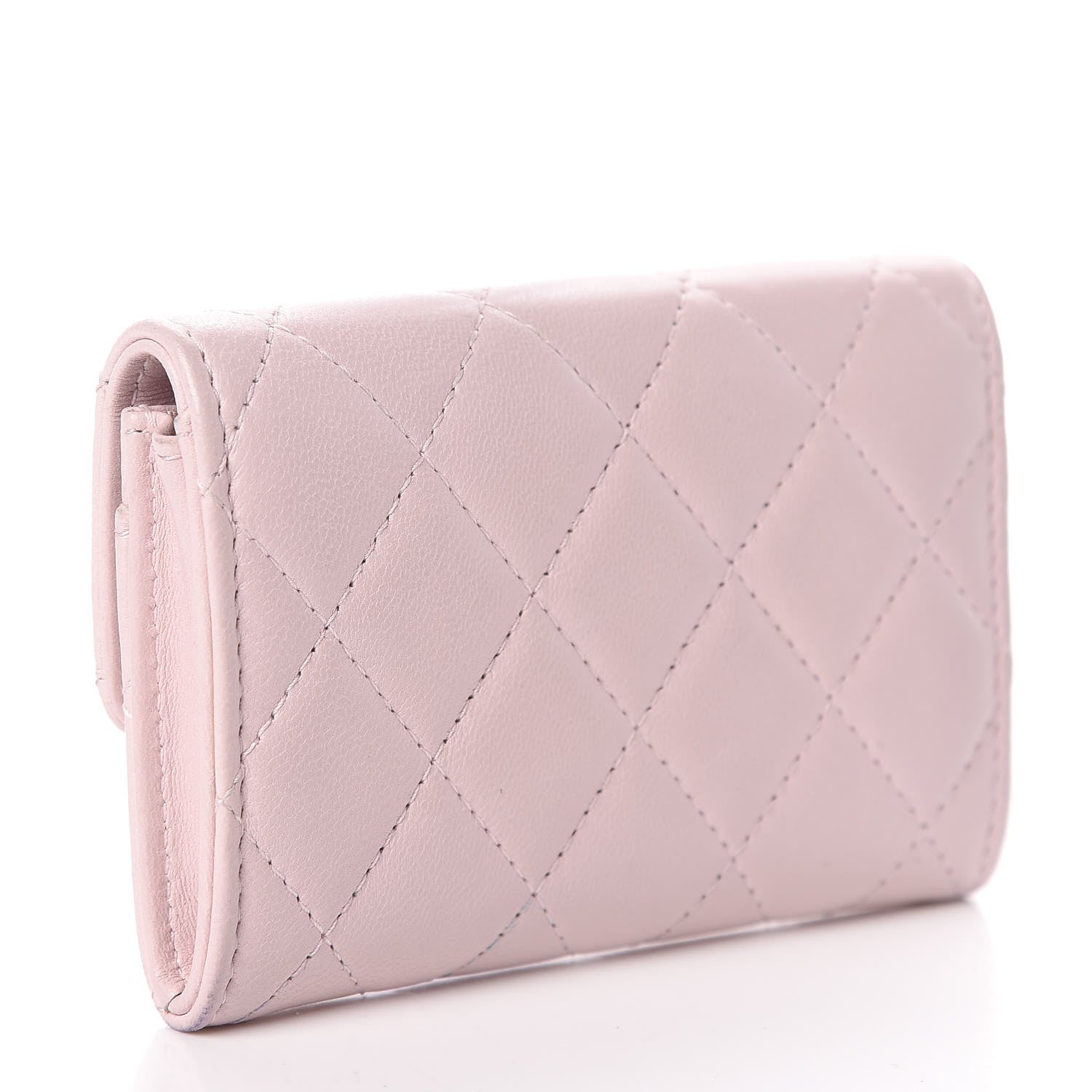 Chanel Lambskin Quilted Card Holder Light Pink 3 of 13