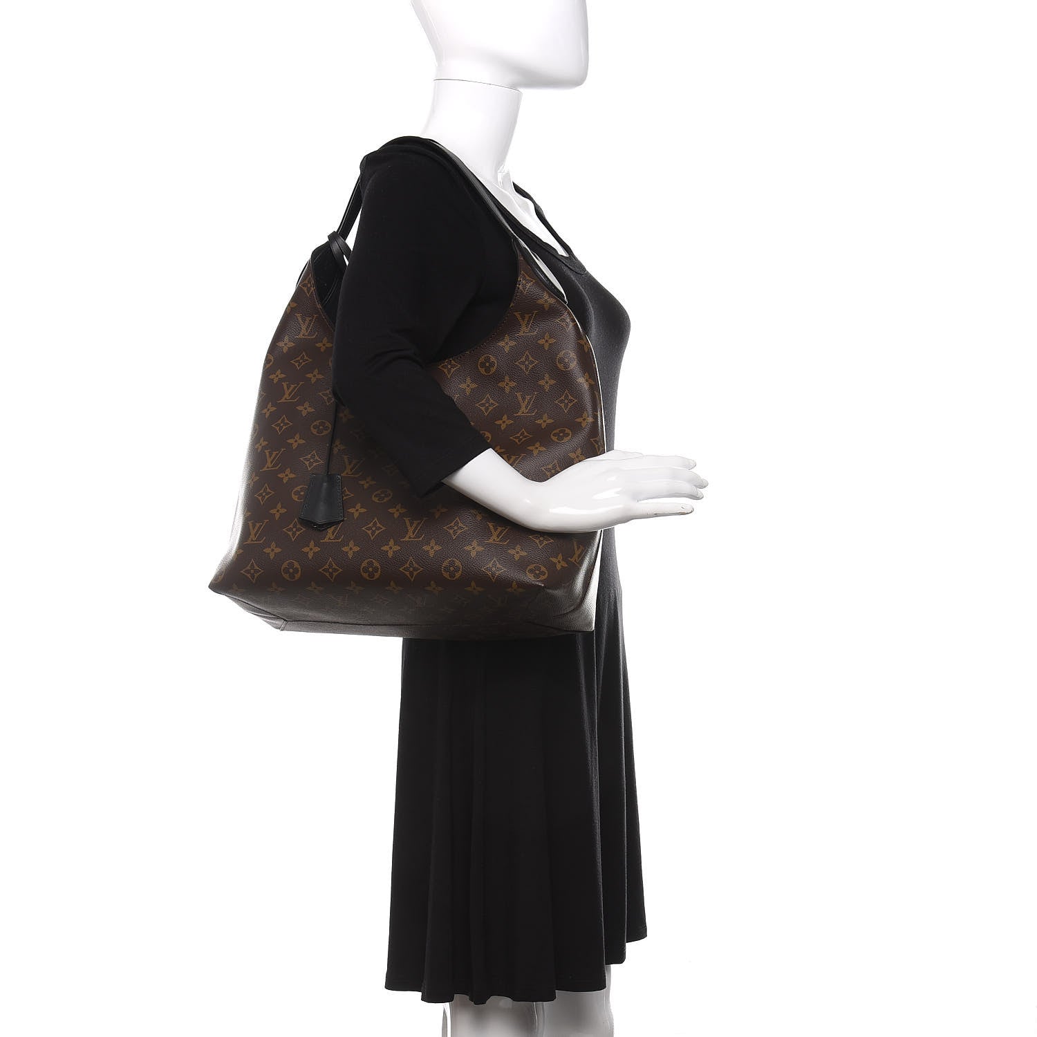 Louis Vuitton Monogram Flower Hobo Black 2 of 11