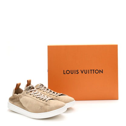 Louis Vuitton Suede Calfskin Mens LV Soft Sneakers 9 Beige 10 of 10