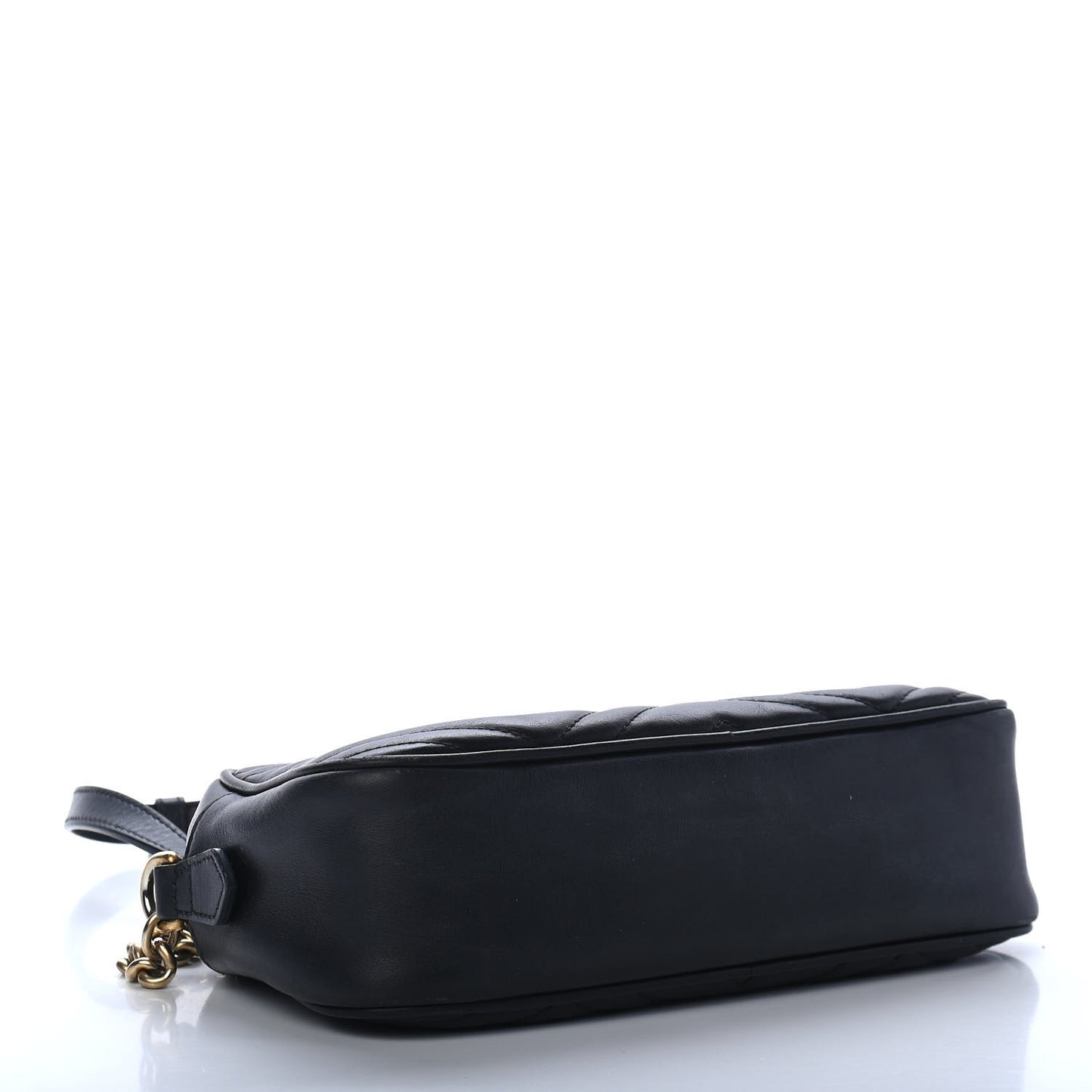 Calfskin Matelasse Small GG Marmont Chain Shoulder Bag Black