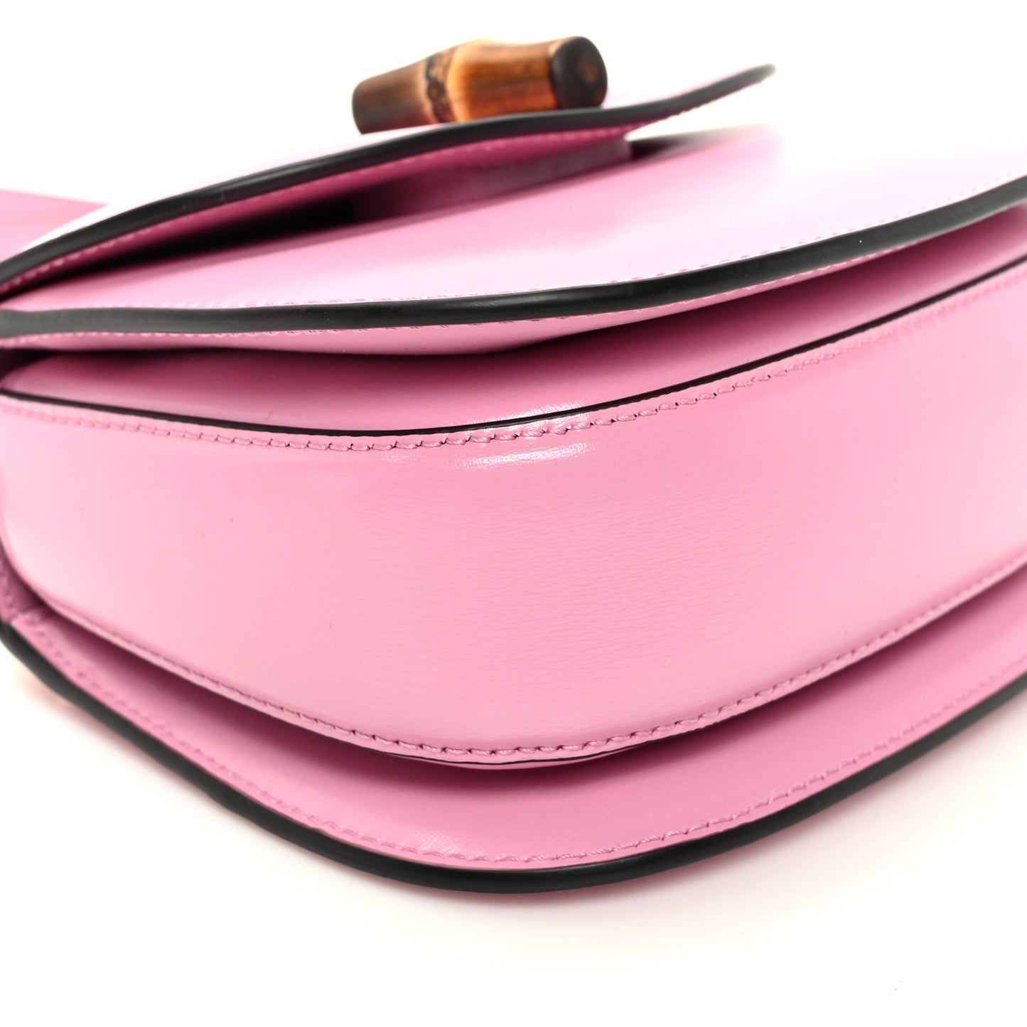 Boarded Dyana Lux Calfskin Web Mini Bamboo 1947 Top Handle Bag Nice Pink