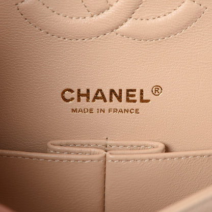 Chanel Caviar Quilted Medium Double Flap Beige Clair 7 of 9