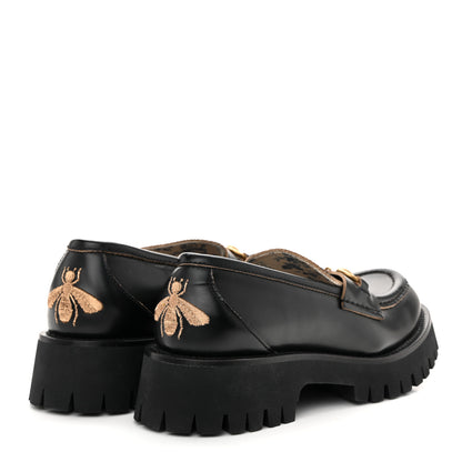 Gucci Cordovan Lux Womens Harald Horsebit 25mm Platform Loafers 36 38 Black 5 of 13