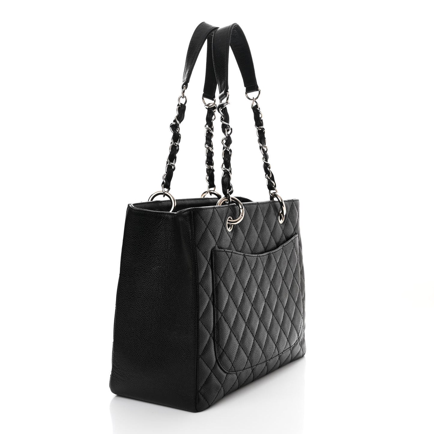 Caviar Quilted Grand Shopping Tote GST Black