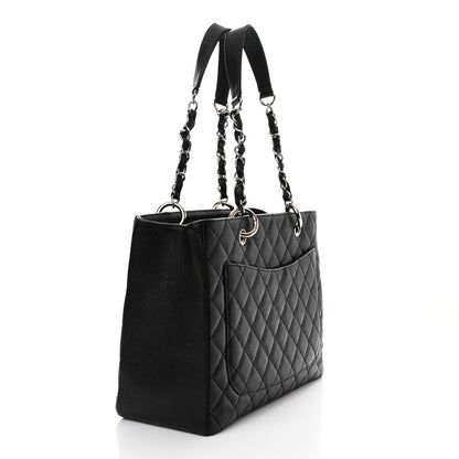 Chanel Caviar Quilted Grand Shopping Tote GST Black 3 of 14
