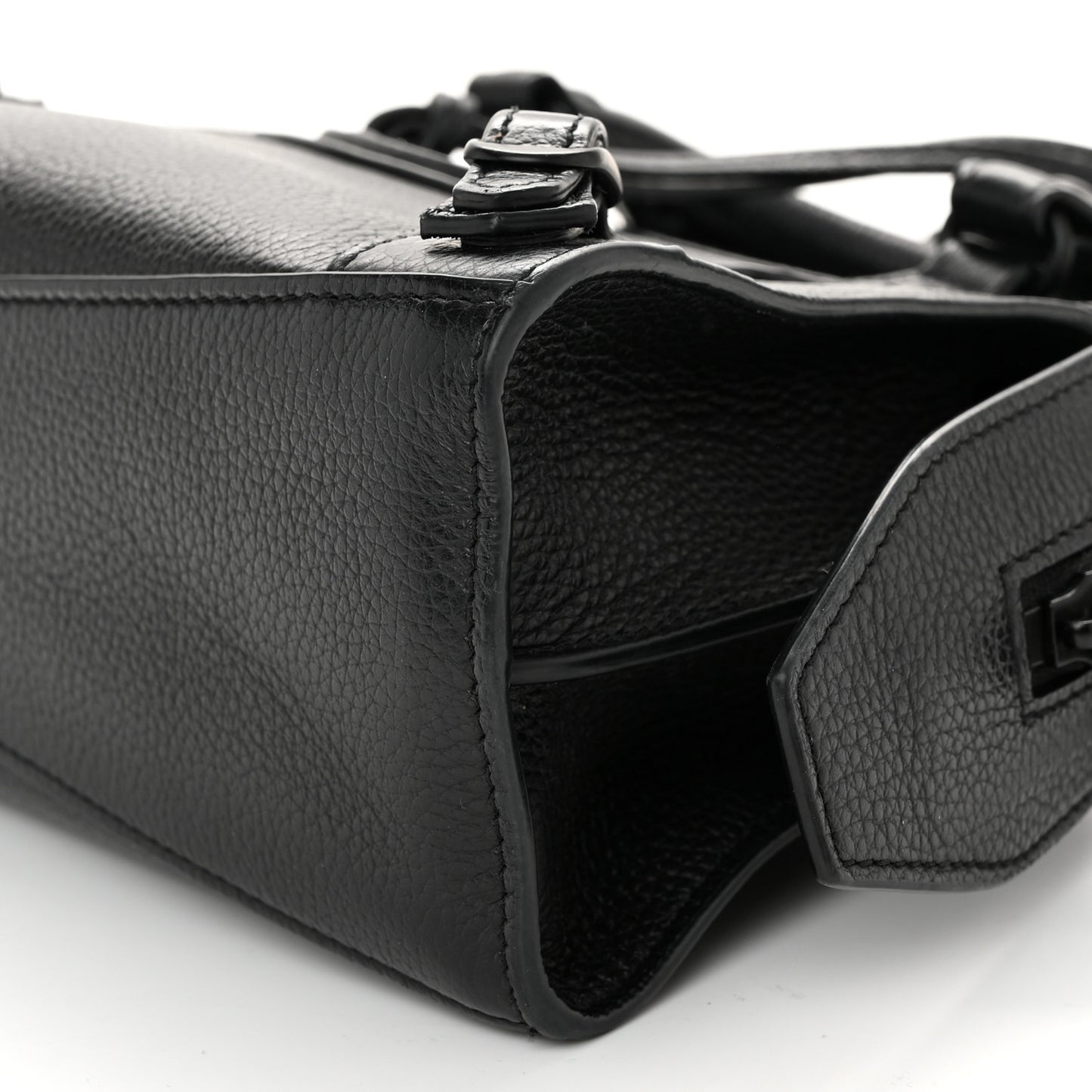 Grained Calfskin Neo Classic Black Hardware Mini City Black