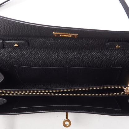 Hermes Epsom Kelly Wallet To Go Black 6 of 10