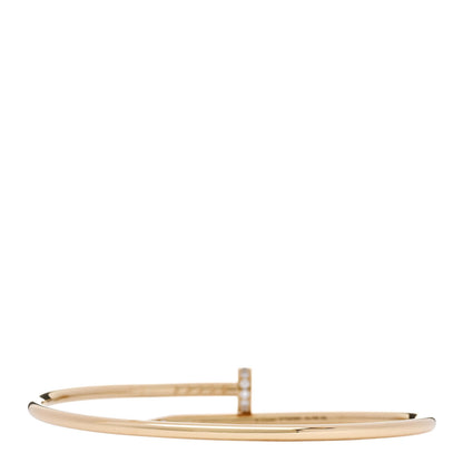 Cartier 18K Yellow Gold Diamond Small Juste Un Clou Bracelet 17 2 of 5