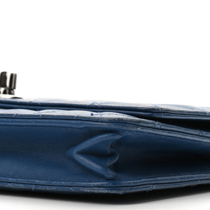 Chanel Lambskin Quilted Trendy CC Wallet On Chain WOC Blue 11 of 12