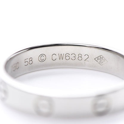 Cartier 18K White Gold 3.5mm LOVE Wedding Band Ring 58 8.25 5 of 5