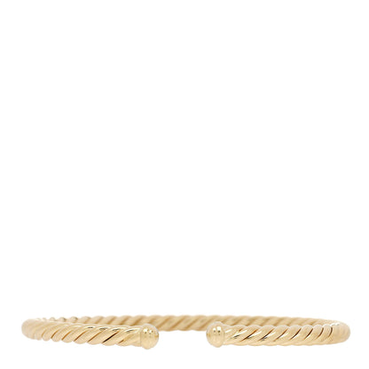 David Yurman 18K Yellow Gold 4mm Cablespira Bracelet 1 of 4
