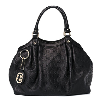Gucci Guccissima Medium Sukey Tote Black 1 of 22