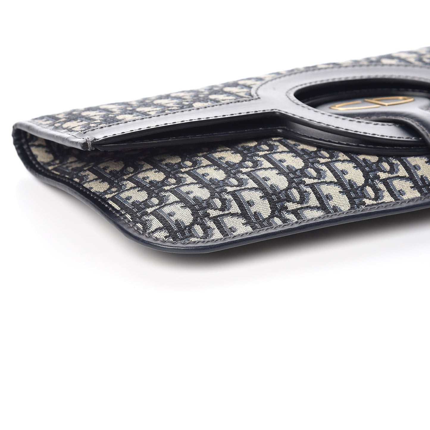 Oblique Fold Over Clutch Blue