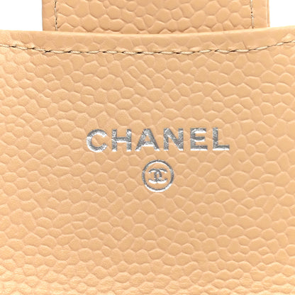 Chanel Caviar Quilted Flap Card Holder Wallet Light Beige 6 of 10