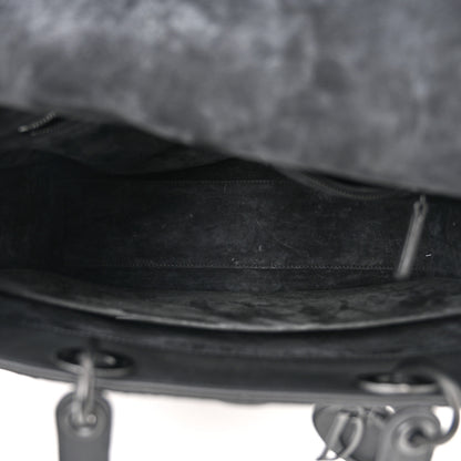 Christian Dior Ultra Matte Calfskin Cannage Large Lady Dior Black 5 of 12