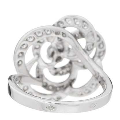 Chanel 18K White Gold Diamond Fil de Camelia Ring 52 6 4 of 6