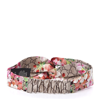 Gucci Silk Monogram Blooms Print Headband Antique Rose 3 of 5
