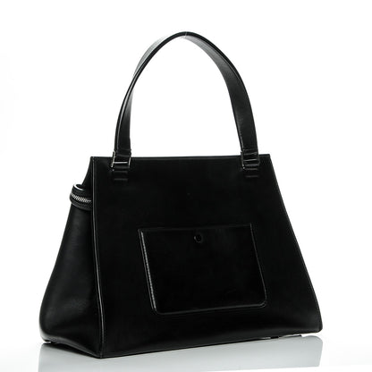 Celine Calfskin Medium Bi-Color Edge Shoulder Bag Cream 3 of 9