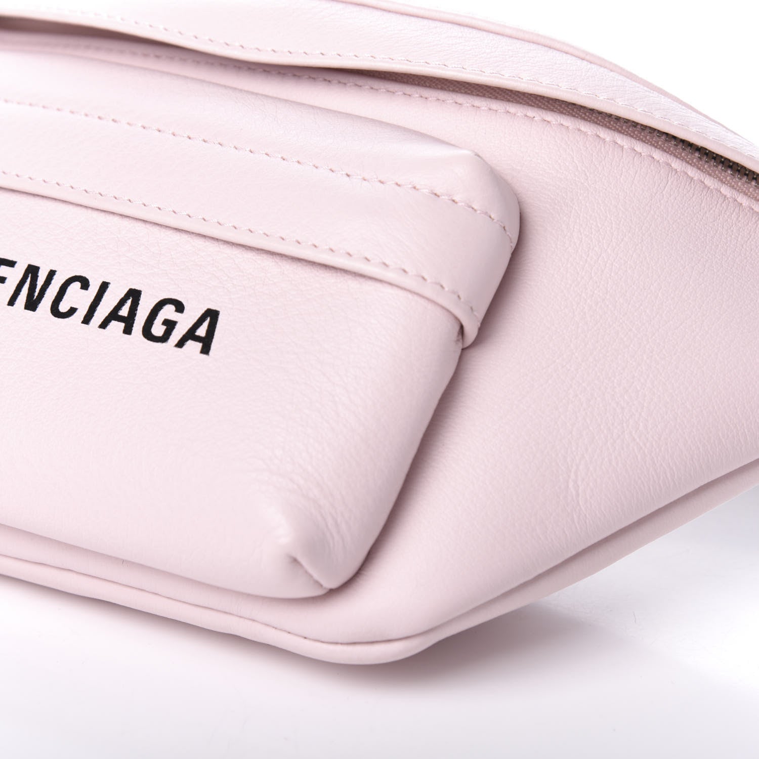 Balenciaga Smooth Double Calfskin Logo Everyday Beltpack XS Light Rose Black 9 of 9