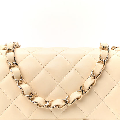 Chanel Lambskin Quilted Mini Rectangular Flap White 8 of 11