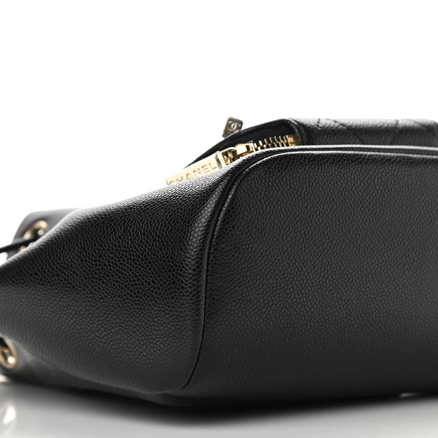 Chanel Caviar Quilted CC Pocket Bucket Bag Black 9 of 11
