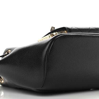 Chanel Caviar Quilted CC Pocket Bucket Bag Black 9 of 11