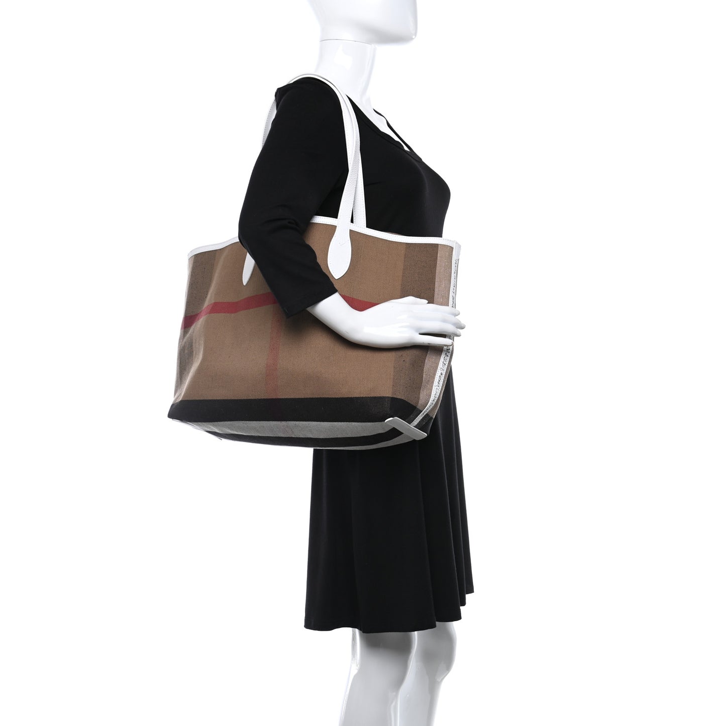 Coated Canvas Medium Reversible Doodle Tote White