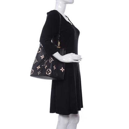 Louis Vuitton Empreinte Monogram Giant Neonoe MM Black Beige 2 of 11