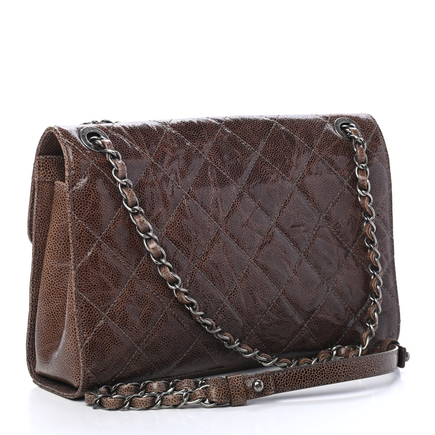Chanel Crumpled Grained Calfskin Medium CC Crave Flap Brown 2 of 4