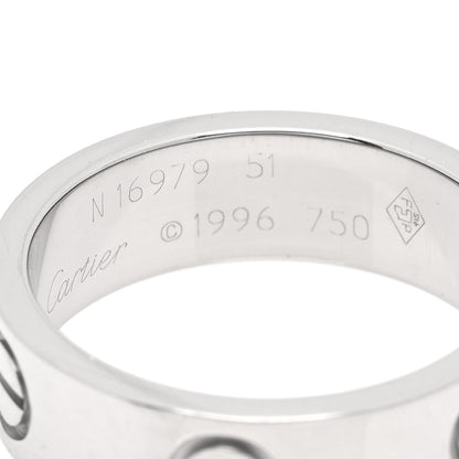Cartier 18K White Gold 5.5mm LOVE Ring 51 5.75 4 of 4
