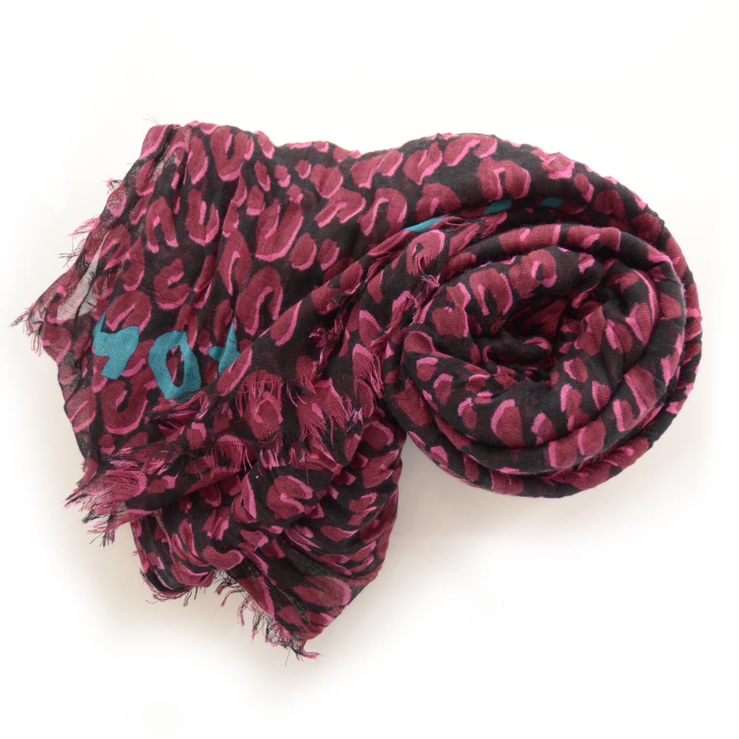 Louis Vuitton Cashmere Silk Leopard Stole Rose Pop 4 of 4