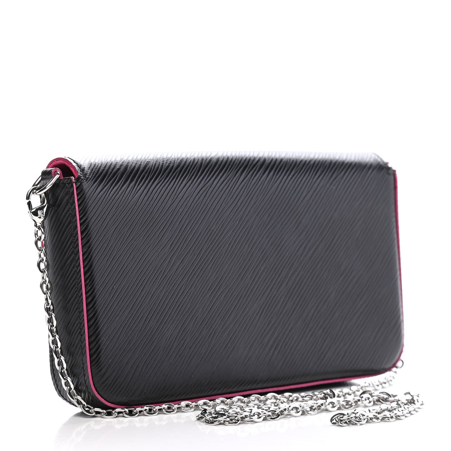Epi Pochette Felicie Black Hot Pink