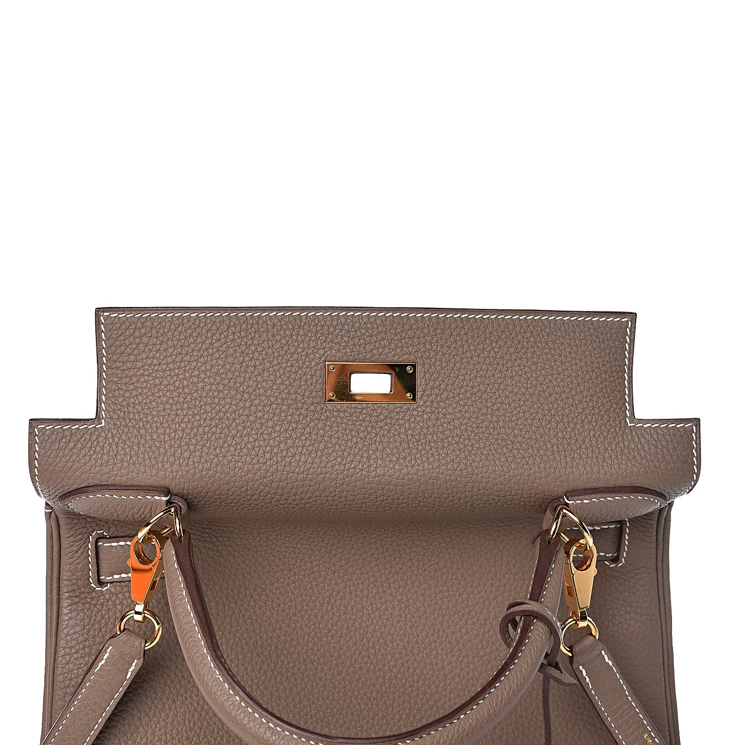 Hermes Togo Kelly Retourne 28 Etoupe 10 of 38