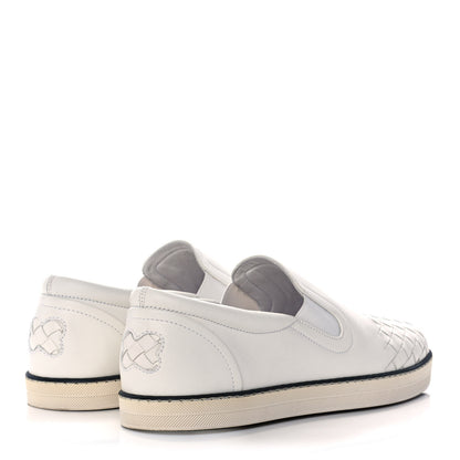 Bottega Veneta Nappa Intrecciato Slip On Sneakers 39.5 White 4 of 11