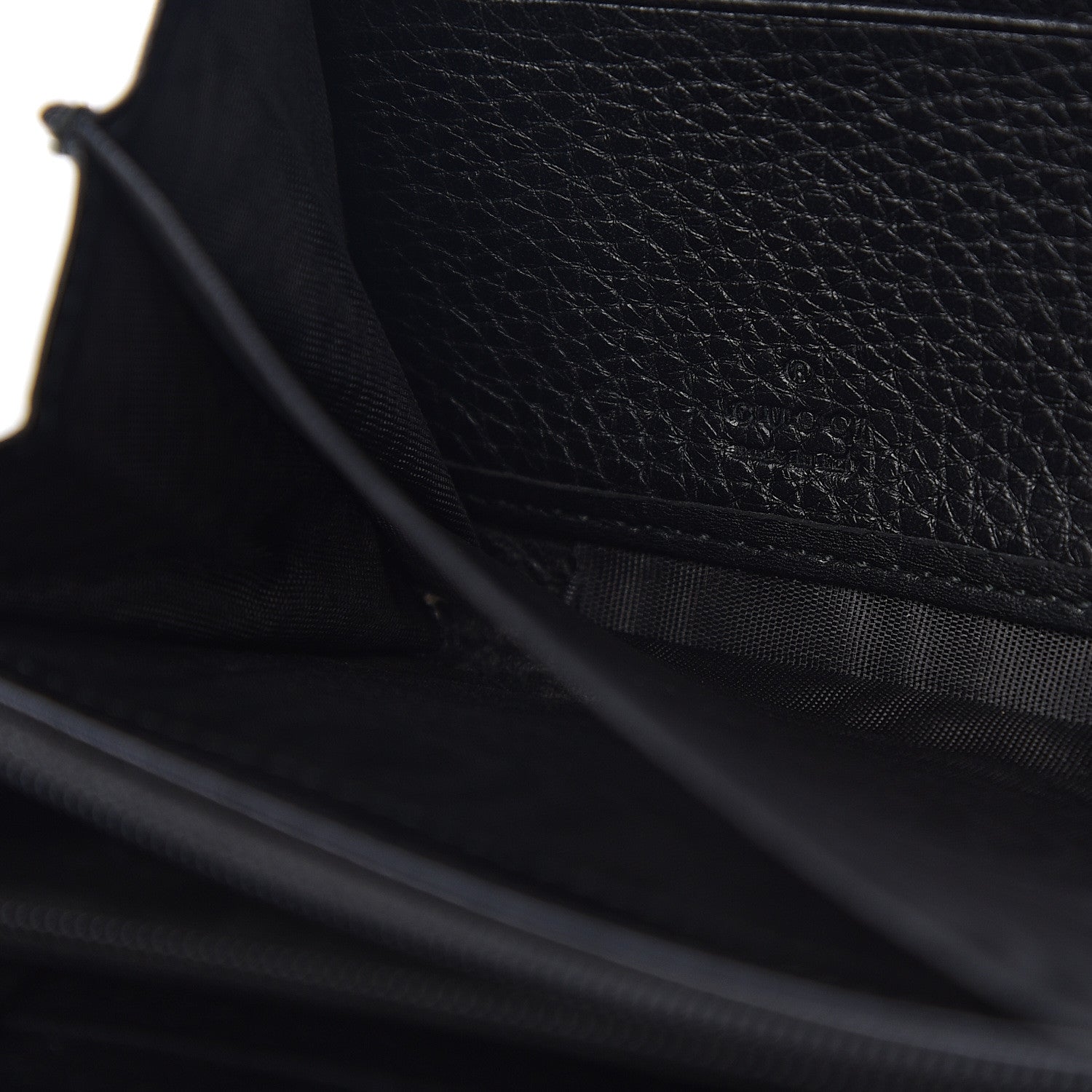 Gucci Pebbled Calfskin Soho Zip Around Wallet Black 5 of 6