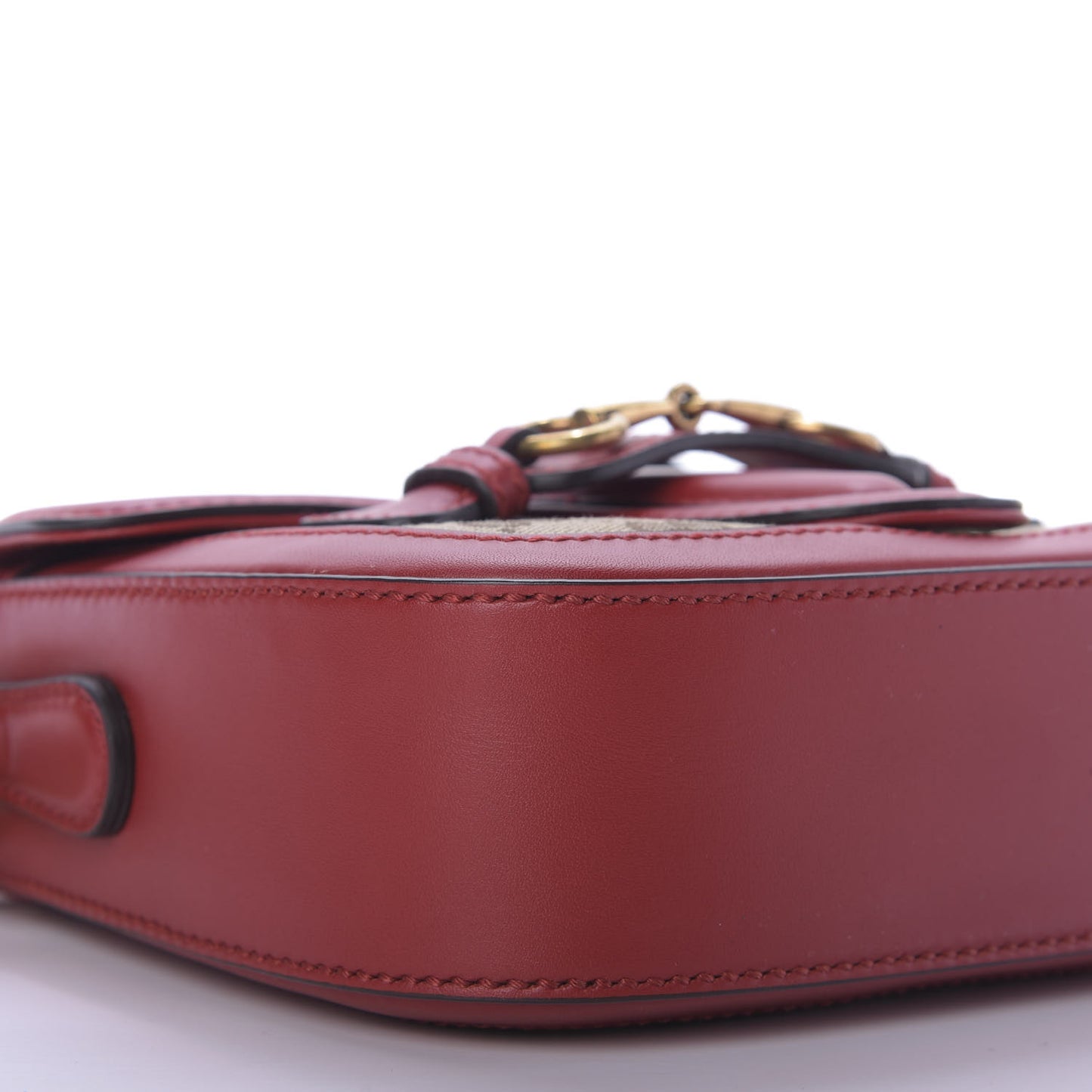 Monogram Ruinart Calfskin Small Lady Web Shoulder Bag Beige Ebony Hibiscus Red