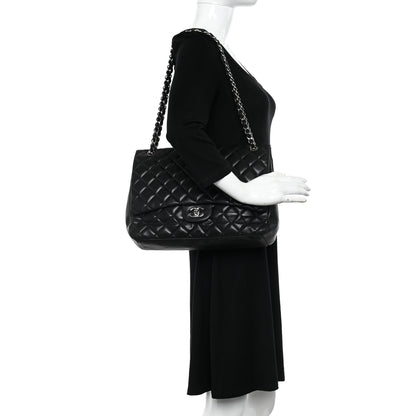 Chanel Lambskin Quilted Maxi Single Flap Black 2 of 13