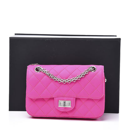 Chanel Goatskin Quilted 2.55 Reissue Mini Flap Fluorescent Pink 11 of 11