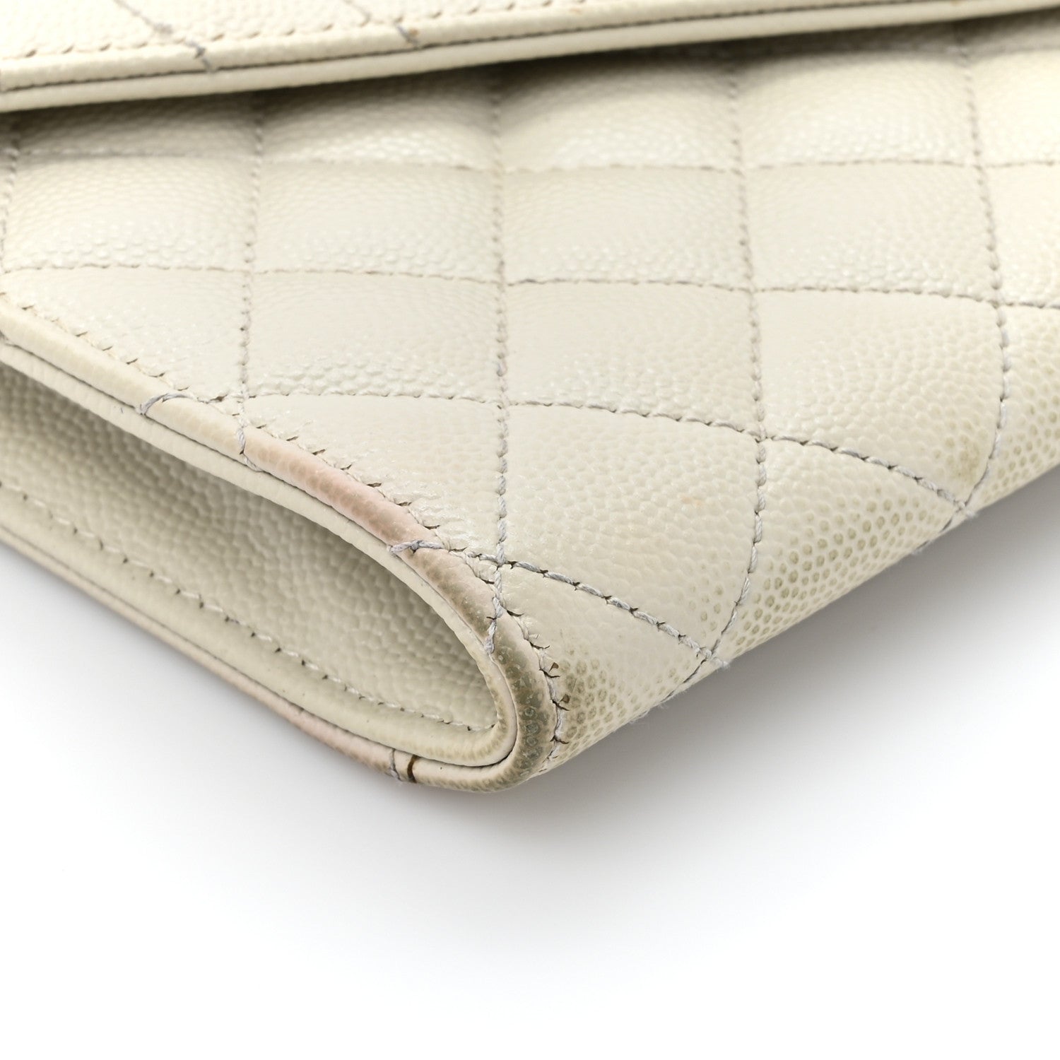 Saint Laurent Grain De Poudre Textured Mixed Matelasse Triquilt Monogram Clutch Blanc Vintage 17 of 19