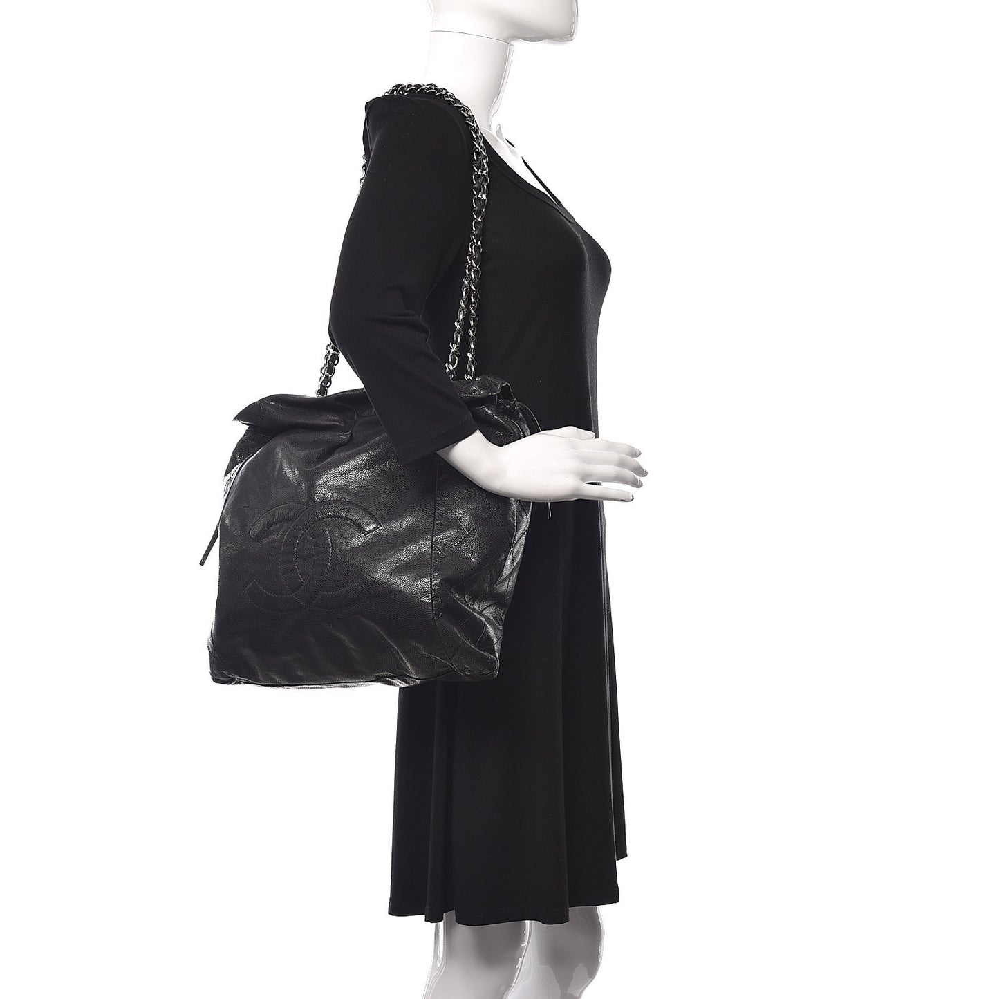 Caviar 31 Drawstring Tote Black