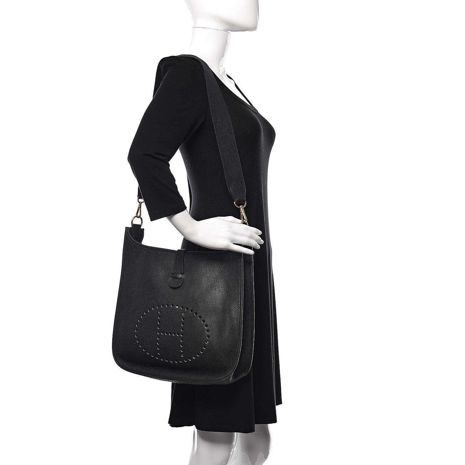 Hermes Taurillon Clemence Evelyne GM Black 2 of 19