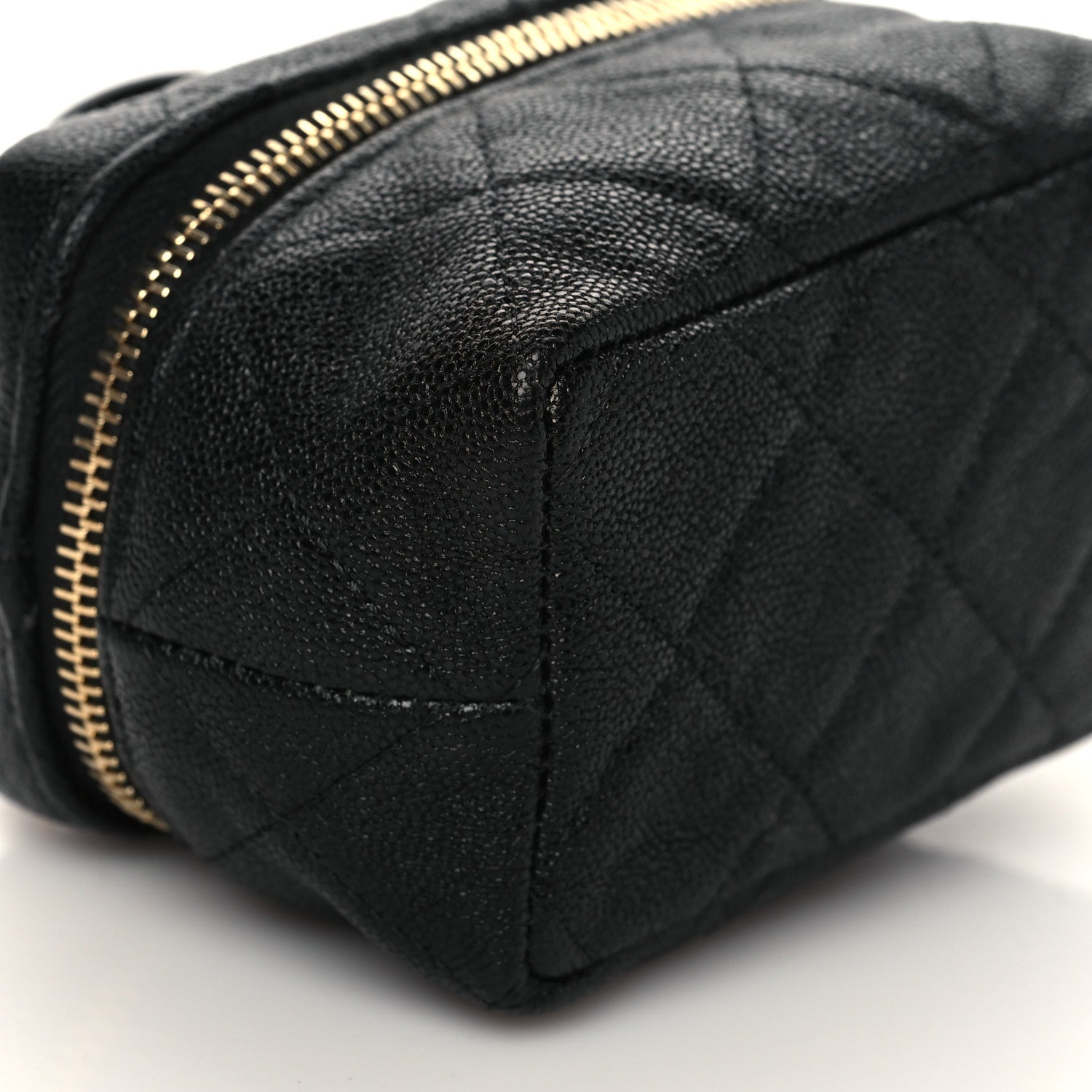 Chanel Caviar Quilted Mini Top Handle Vanity With Chain Black 8 of 9