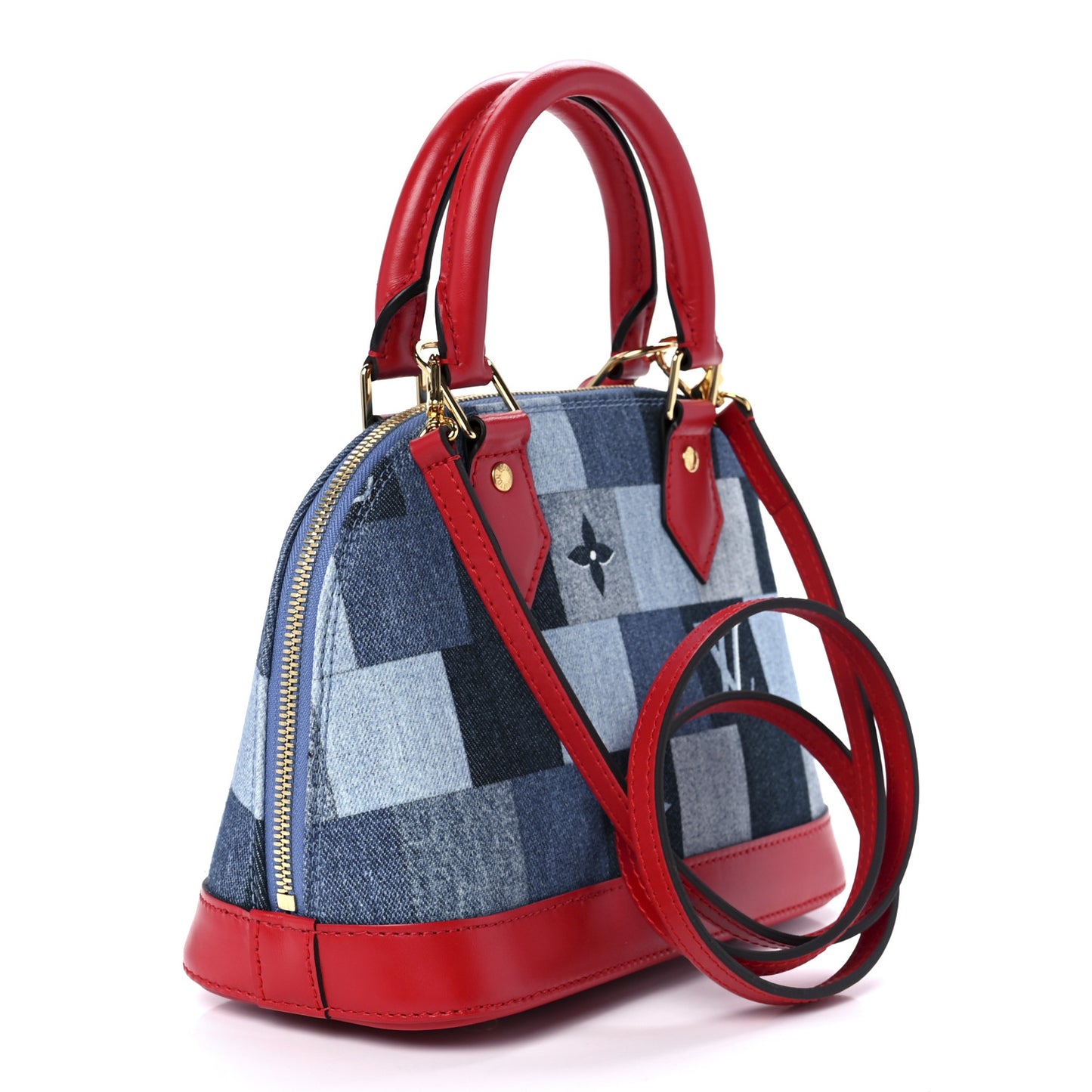 Denim Damier Monogram Patchwork Alma BB