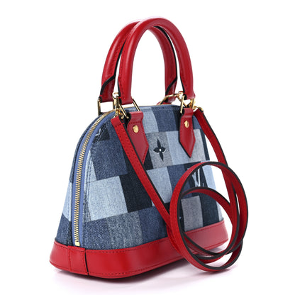 Louis Vuitton Denim Damier Monogram Patchwork Alma BB 3 of 11