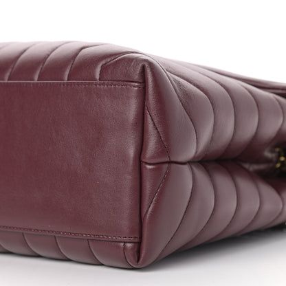 Saint Laurent Calfskin Y Quilted Monogram Medium Loulou Chain Satchel Palissandre 10 of 15