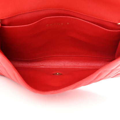 Chanel Lambskin Quilted Clutch with Chain Flap Red 5 of 15